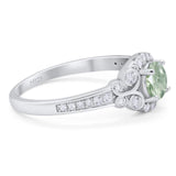 Art Deco Round Natural Stone Ring