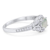 Art Deco Round Natural Stone Ring