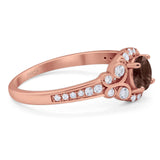 Art Deco Round Natural Stone Ring