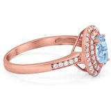 Art Deco Oval Natural Stone Halo Ring