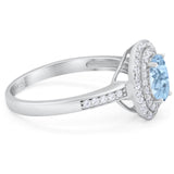 Art Deco Oval Natural Stone Halo Ring