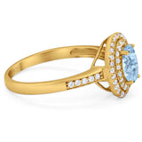 Art Deco Oval Natural Stone Halo Ring