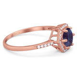 Round Natural Stone Hexagonal Ring