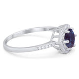 Round Natural Stone Hexagonal Ring