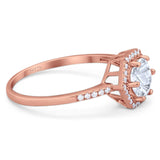 Round Natural Stone Hexagonal Ring