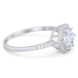 Round Natural Stone Hexagonal Ring