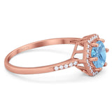 Round Natural Stone Hexagonal Ring