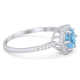 Round Natural Stone Hexagonal Ring