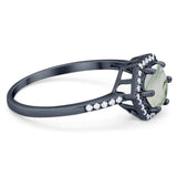 Round Natural Stone Hexagonal Ring