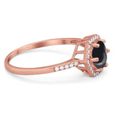 Round Natural Stone Hexagonal Ring