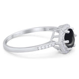 Round Natural Stone Hexagonal Ring