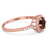 Round Natural Stone Hexagonal Ring