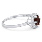 Round Natural Stone Hexagonal Ring