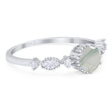 Vintage Style Round Natural Stone Beaded Ring