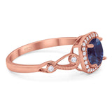 Art Deco Round Natural Stone Ring