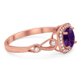 Art Deco Round Natural Stone Ring
