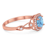 Art Deco Round Natural Stone Ring