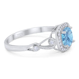 Art Deco Round Natural Stone Ring