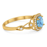 Art Deco Round Natural Stone Ring