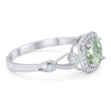 Art Deco Round Natural Stone Ring