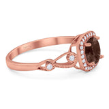Art Deco Round Natural Stone Ring