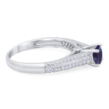 Vintage Style Round Natural Stone Ring