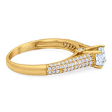 Vintage Style Round Natural Stone Ring