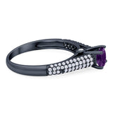 Vintage Style Round Natural Stone Ring