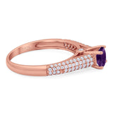 Vintage Style Round Natural Stone Ring