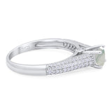 Vintage Style Round Natural Stone Ring