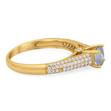 Vintage Style Round Natural Stone Ring