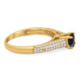 Vintage Style Round Natural Stone Ring