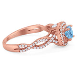 Art Deco Round Natural Stone Twisted Ring