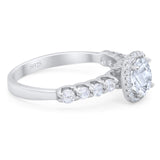 Vintage Style Round Natural Stone Wedding Ring