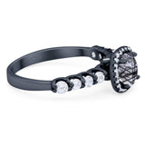 Vintage Style Round Natural Stone Wedding Ring