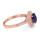 Vintage Style Round Natural Stone Ring