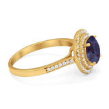 Vintage Style Round Natural Stone Ring