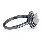 Vintage Style Round Natural Stone Ring