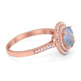 Vintage Style Round Natural Stone Ring