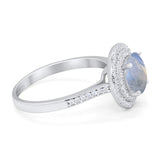 Vintage Style Round Natural Stone Ring