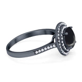 Vintage Style Round Natural Stone Ring