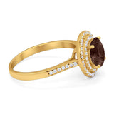 Vintage Style Round Natural Stone Ring