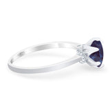 Art Deco Round Natural Stone Halo Ring