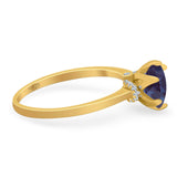 Art Deco Round Natural Stone Halo Ring