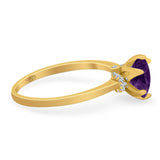 Art Deco Round Natural Stone Halo Ring