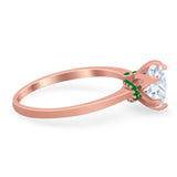 Art Deco Round Natural Stone Halo Ring
