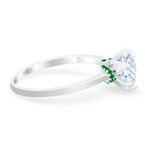 Art Deco Round Natural Stone Halo Ring