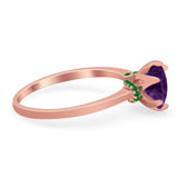 Art Deco Round Natural Stone Halo Ring
