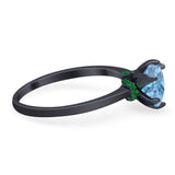 Art Deco Round Natural Stone Halo Ring