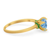 Art Deco Round Natural Stone Halo Ring